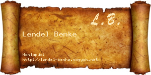Lendel Benke névjegykártya